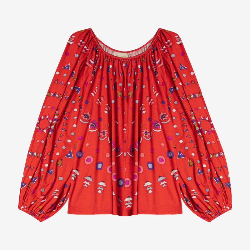 Cameo Blouse - Red