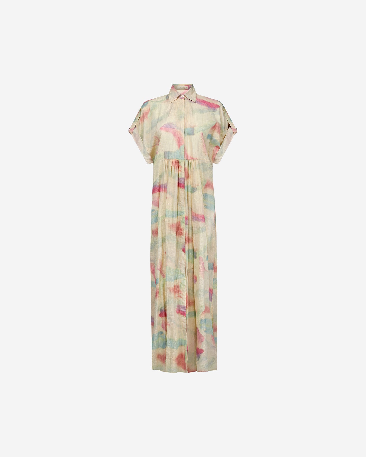 Robe Darelle - Jaune : Robe longue souple en coton lurex Mes Demoiselles