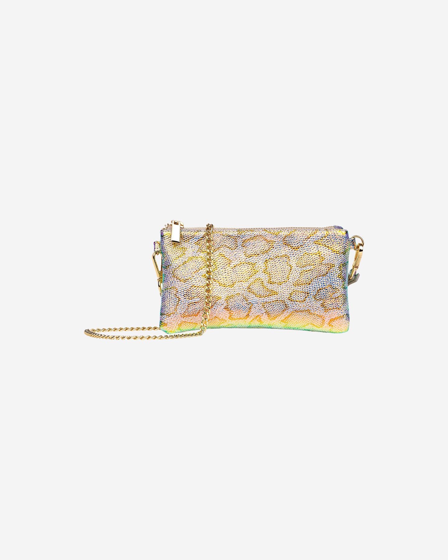 Sac pochette en cuir impression python - Accessoires Mes Demoiselles