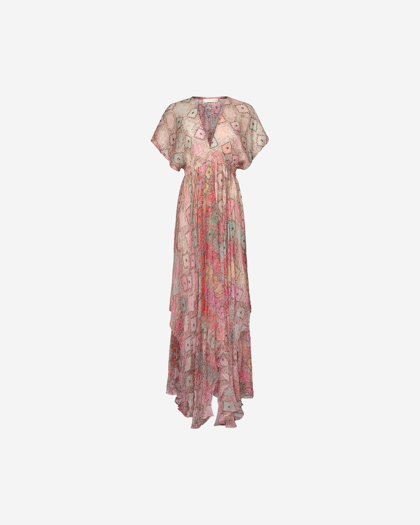 Robe Ormay - Rose : Robe longue féminine en viscose crinkled Mes Demoiselles
