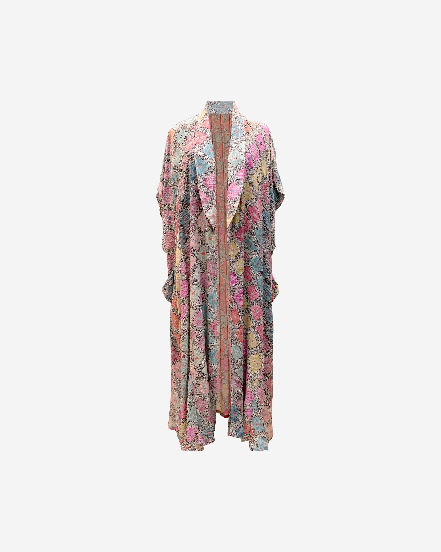 Kimono Otranto - Rose : Long kimono imprimé géométrique Mes Demoiselles