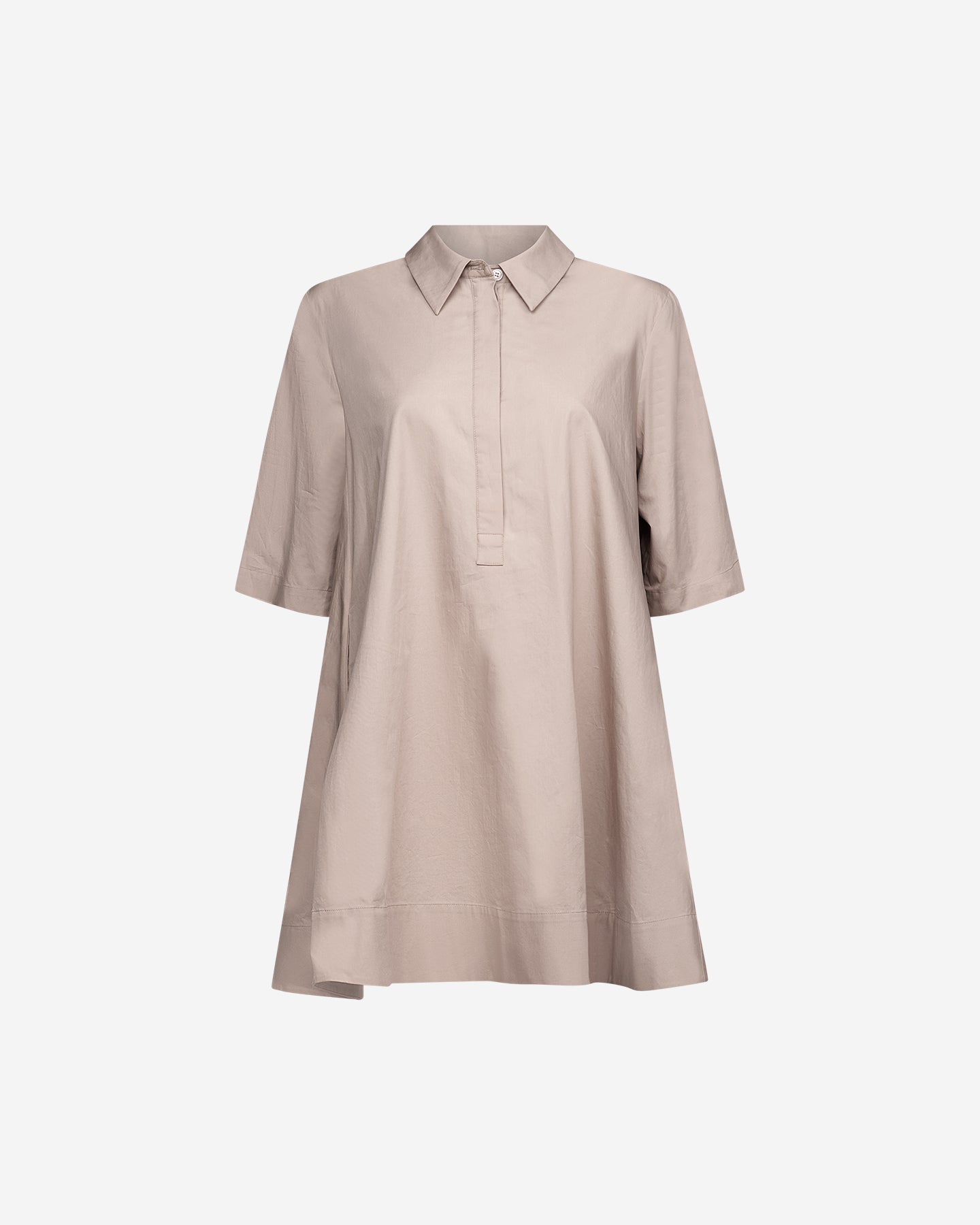 Robe Perle - Sable : Robe courte sable en popeline de coton craquante Mes Demoiselles