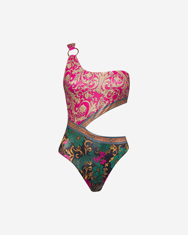 Maillot De Bain Sintia - Fuchsia : Maillot de bain une pièce glamour aux découpes précieuses Mes Demoiselles - Dernière image