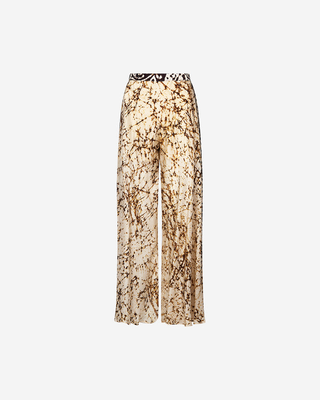 Pantalon Sulnis - Jaune : Pantalon en soie habotai tye&dye Mes Demoiselles - Dernière image