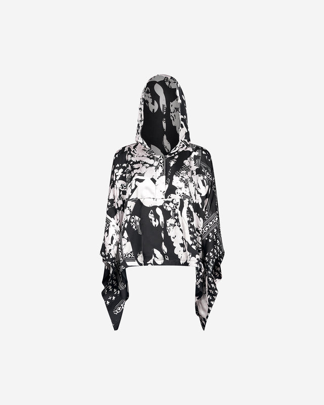 Sweat Waddine - Noir : Pull en viscose tramée noir et écru Mes Demoiselles - Dernière image