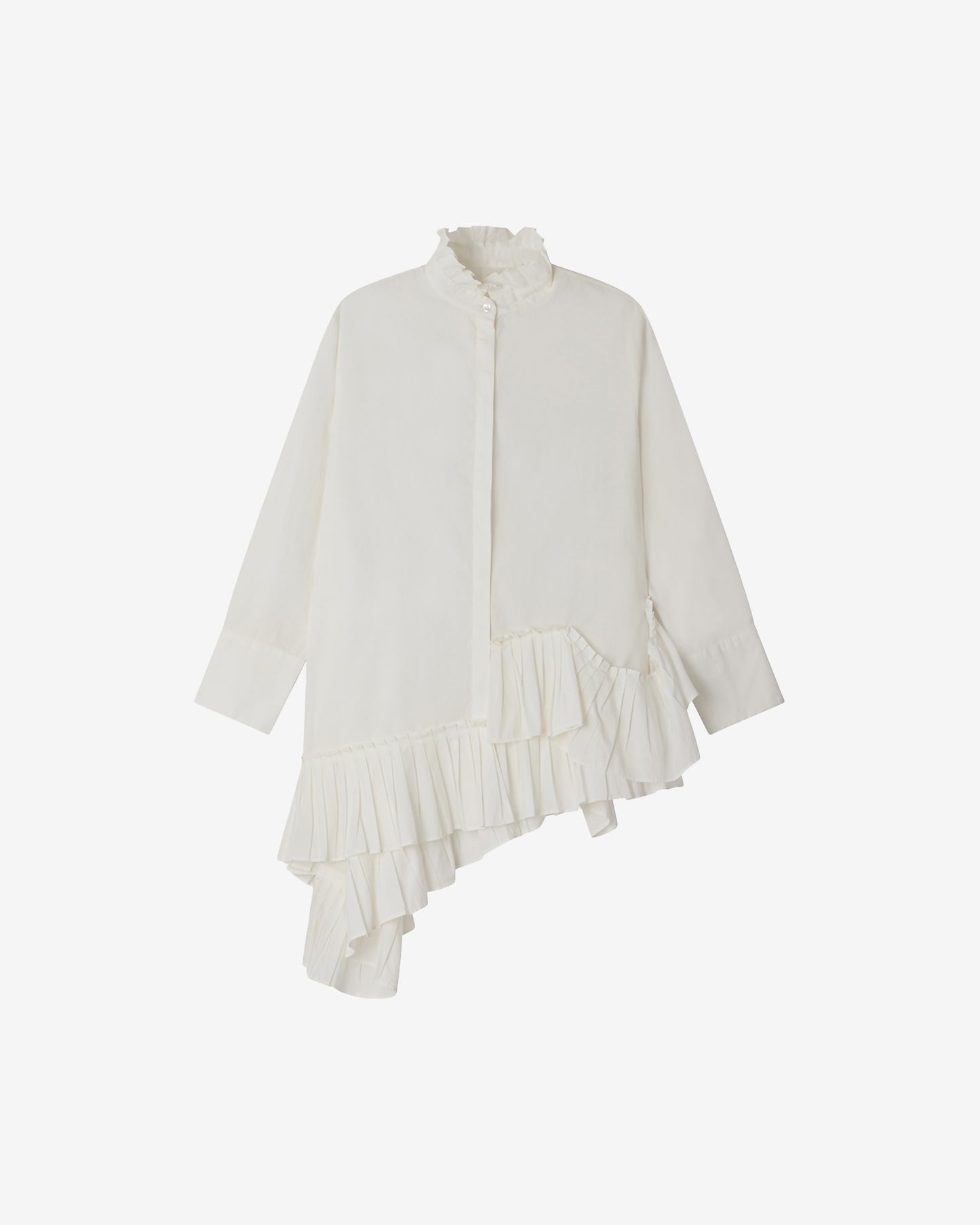 Chemise Cora - Blanc : Chemise déstructurée en popeline de coton blanche Mes Demoiselles