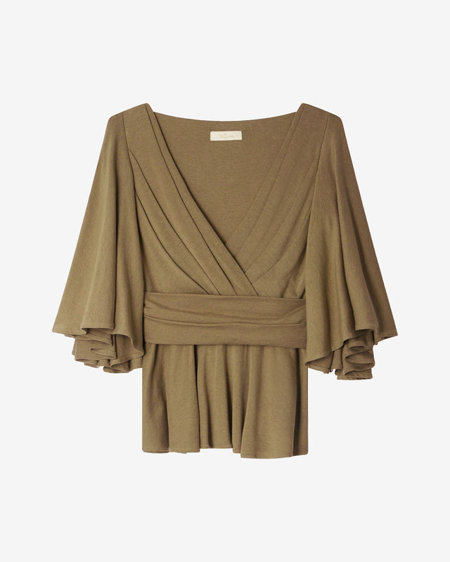 Ive Blouse - Olive Brown - Image 1