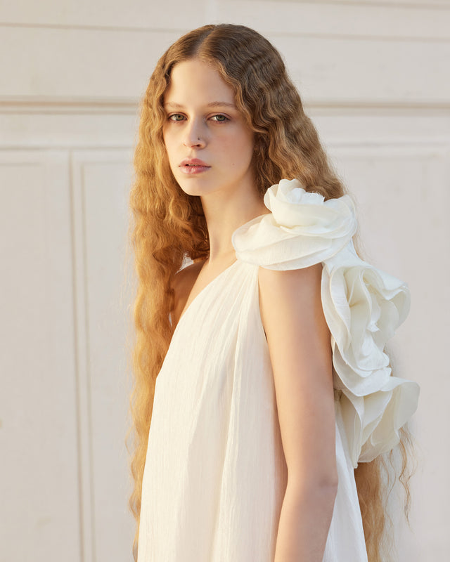 Robe courte de soirée toute blanche - Robes Mes Demoiselles - Image 2