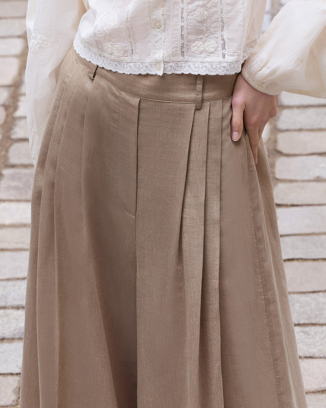 Pantalon raffiné à pinces beige - Pantalons & combinaisons Mes Demoiselles - Image 2