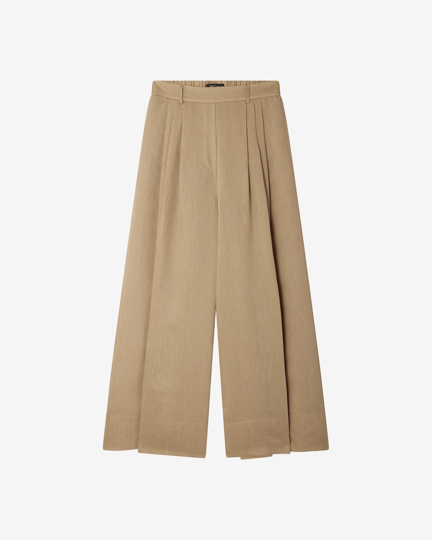Pantalon Sissy - Marron : Pantalon raffiné à pinces beige Mes Demoiselles