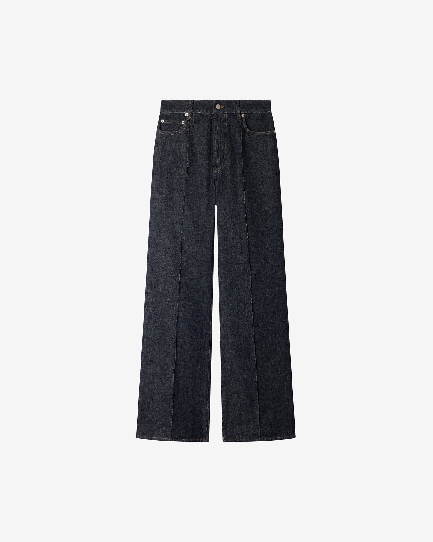 Pantalon Turing - Indigo : Jeans indigo élégant - surpiqure sur le devant Mes Demoiselles