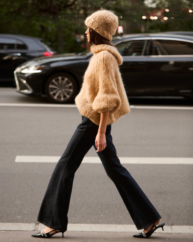 Pull Morah - Beige : Pull oversize en mohair – Beige Mes Demoiselles - Image 3