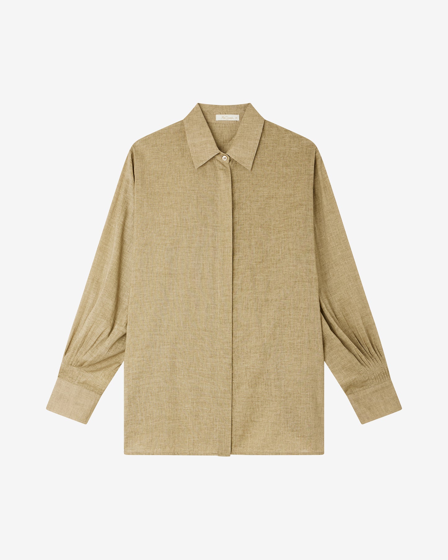 Chemise Opal - Beige : Chemise en coton biege structurée Mes Demoiselles
