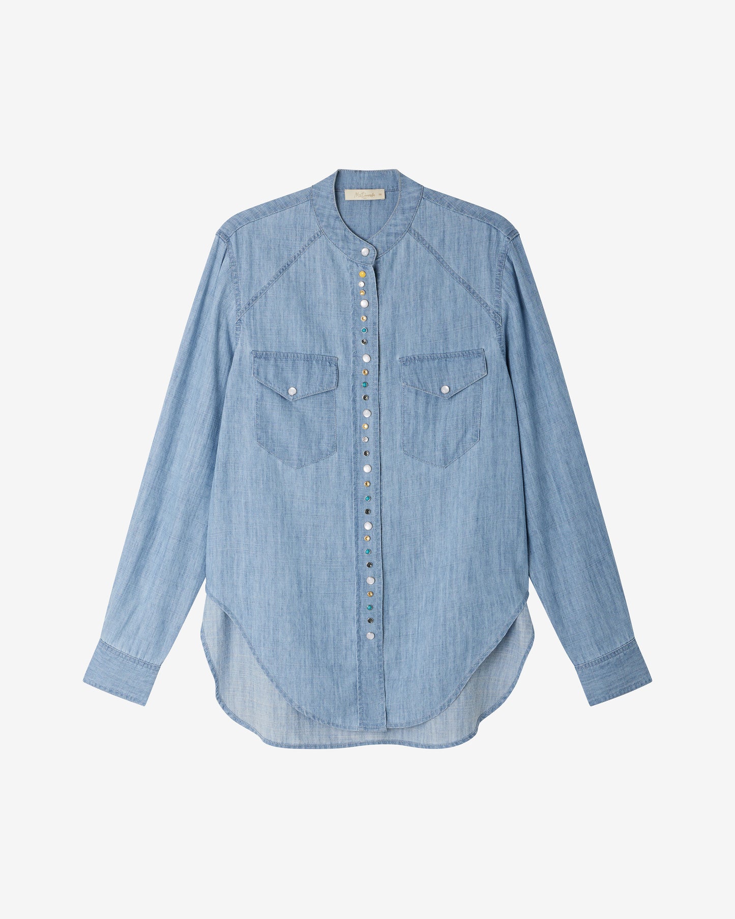 Chemise Plany - Bleu : Chemise souple en tencel et lin bleu ciel Mes Demoiselles