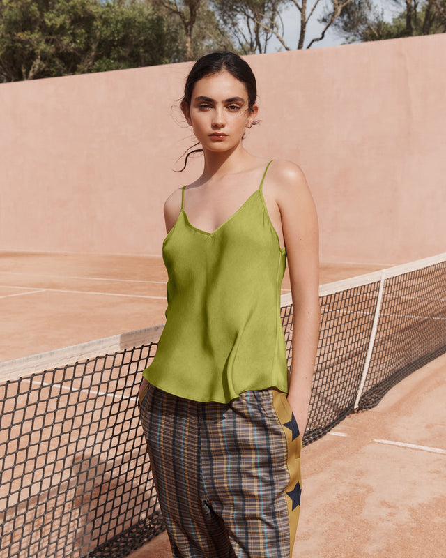 Délicat top en soie vert clair - Chemises & tops Mes Demoiselles - Image 1
