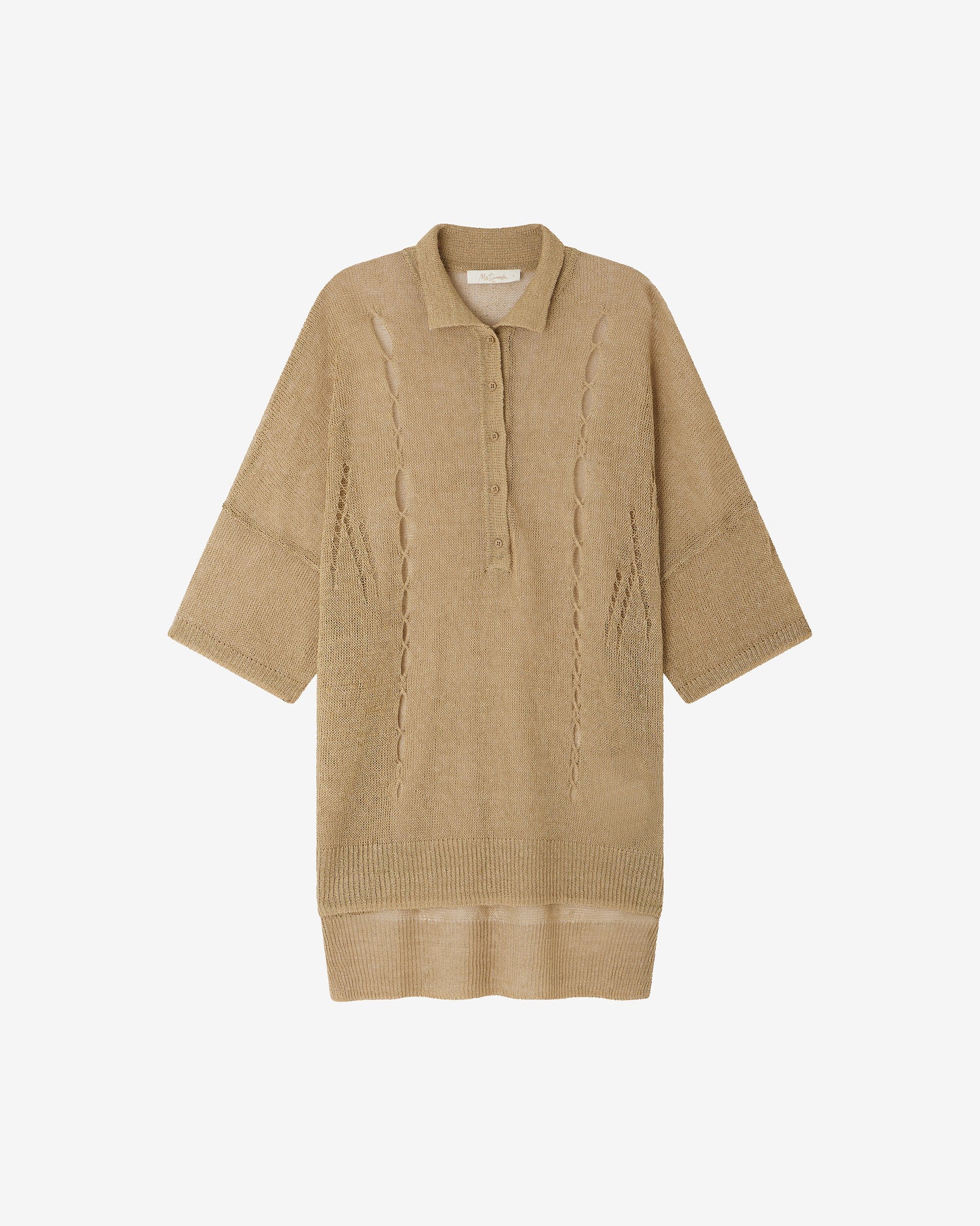 Cardigan beige en lin ajouré - Chemises & tops Mes Demoiselles