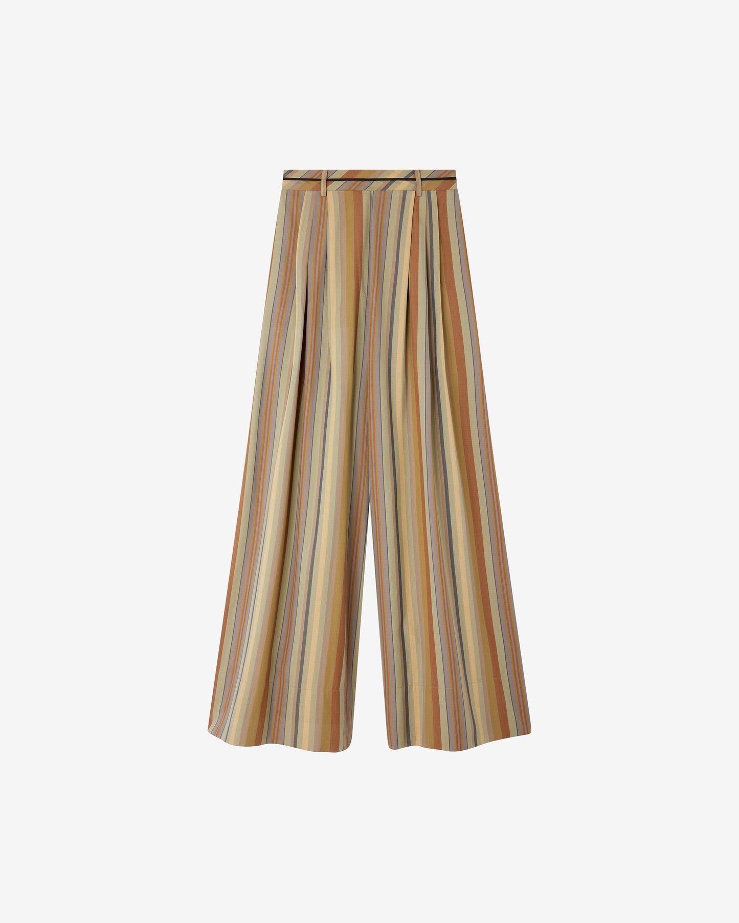 Pantalon Tapachula - Sable : Pantalon à rayures bayadères multicolores Mes Demoiselles