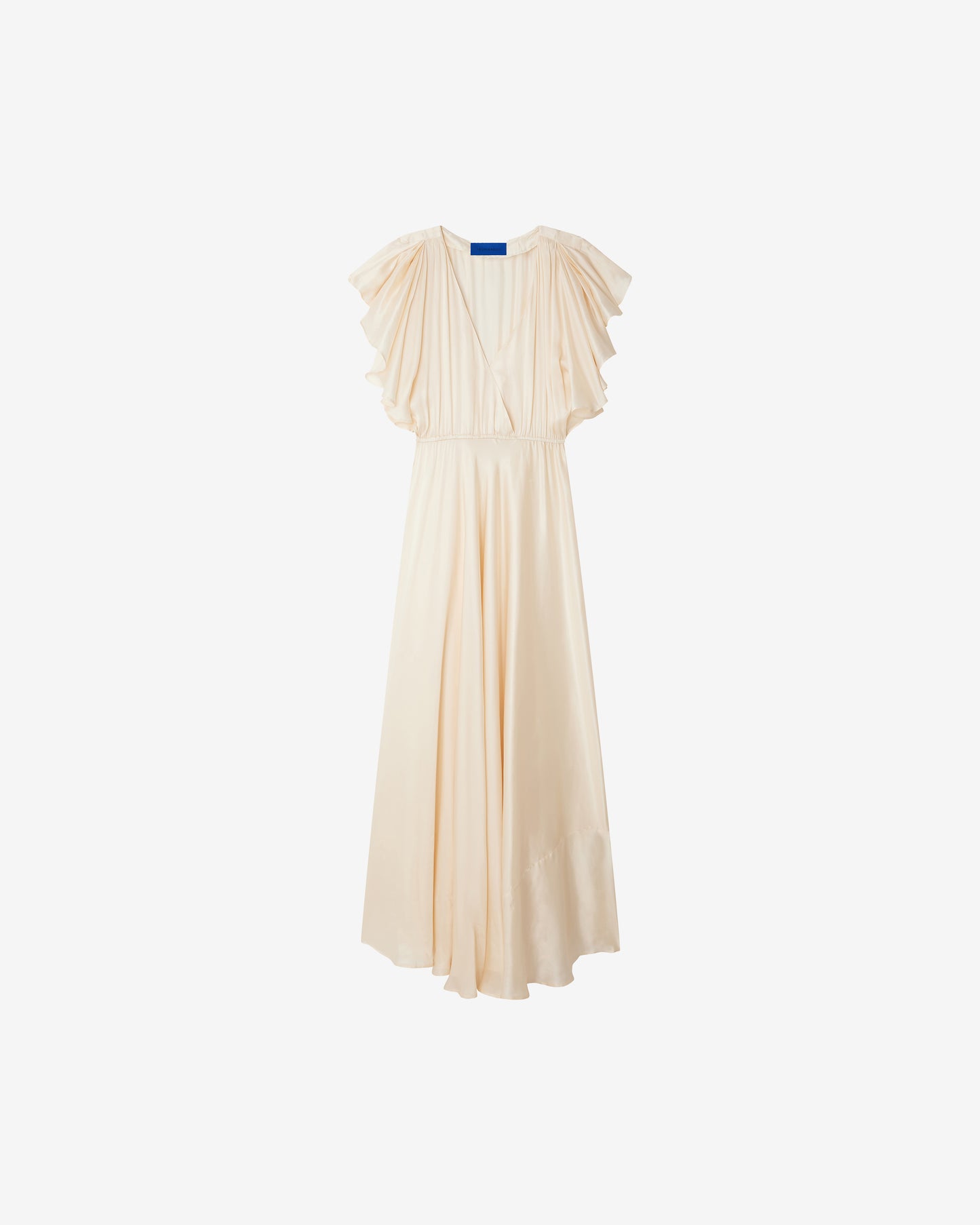 Robe Cascais - Écru : Robe longue fluide en satin – Ecru Mes Demoiselles