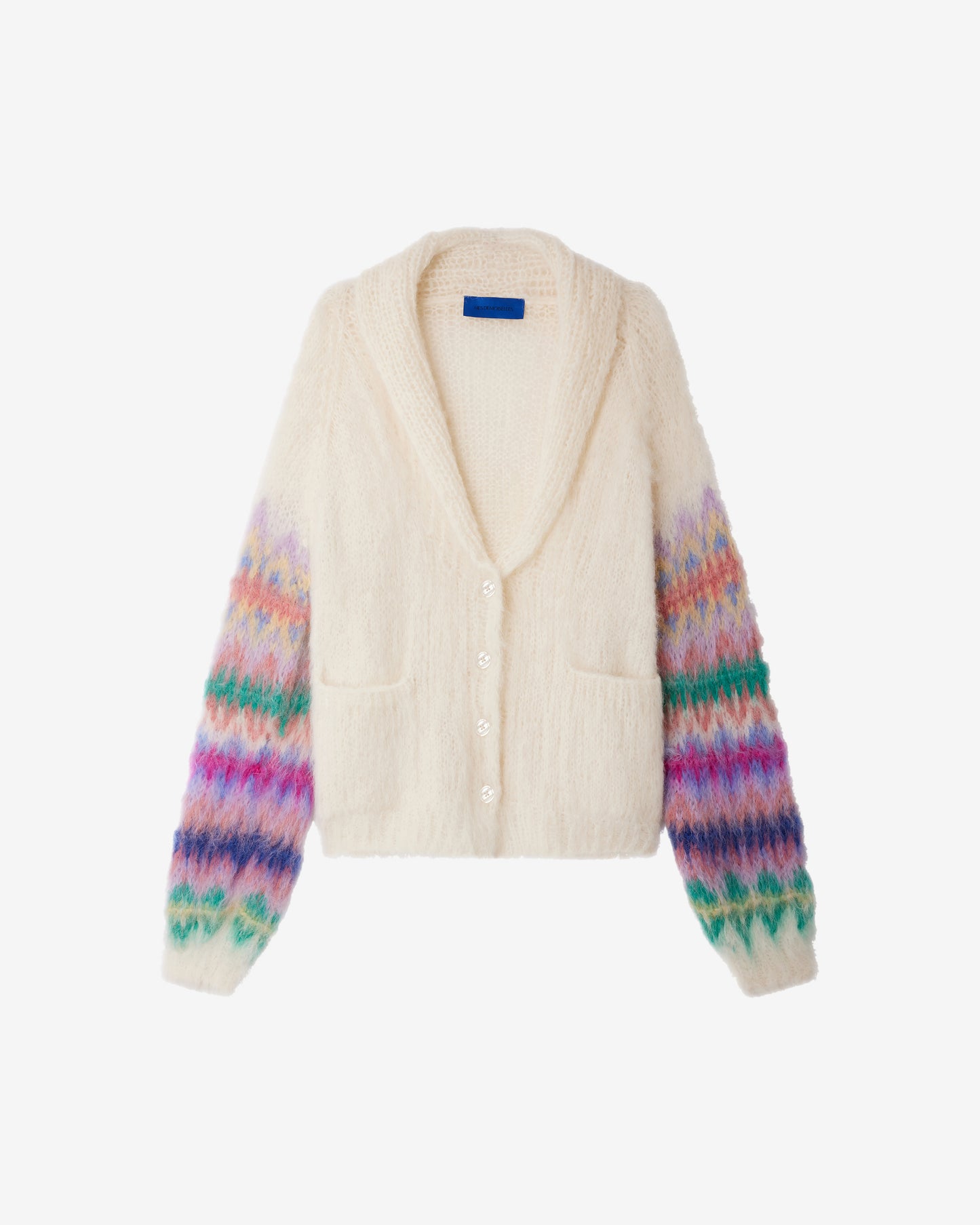 Cardigan en mohair jacquard multicolore – Happy Pop - Pulls & gilets Mes Demoiselles
