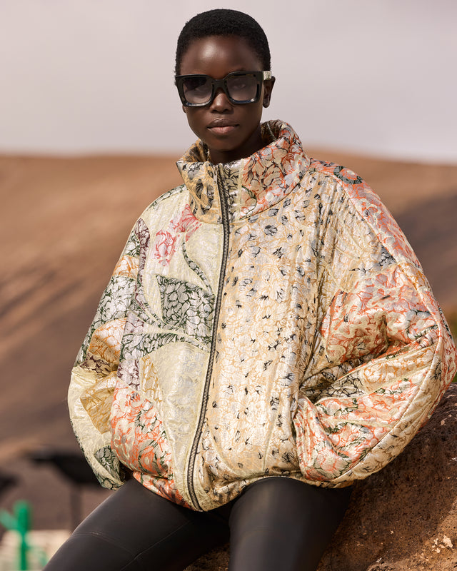 Veste matelassée jacquard lurex – Multicolore - Manteaux & vestes Mes Demoiselles - Image 1
