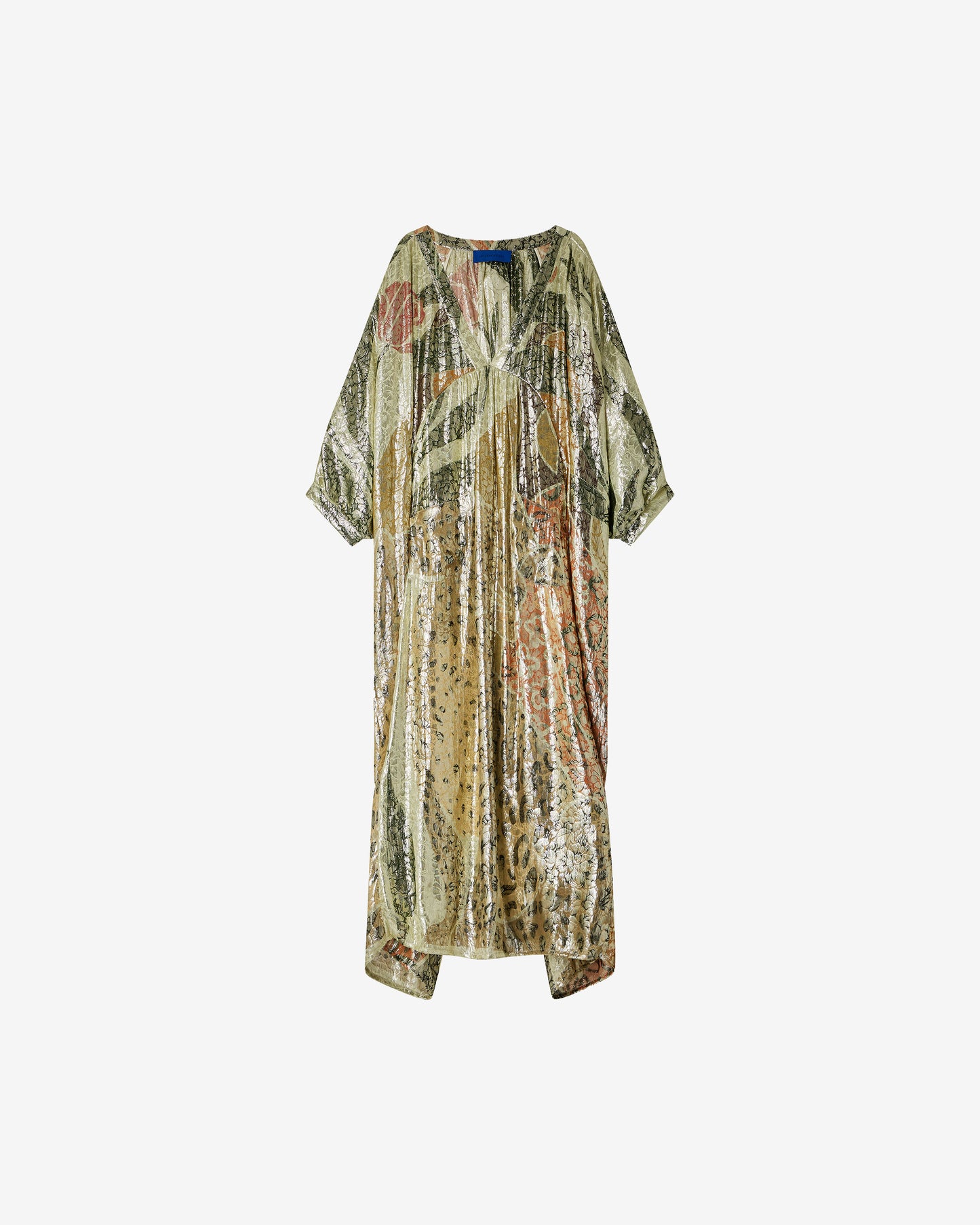 Robe Jumper - Jaune : Robe caftan jacquard lurex – Multicolore Mes Demoiselles