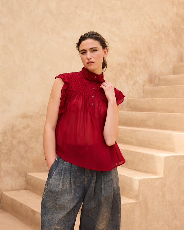 Blouse Esvedra - Rouge - Image 1