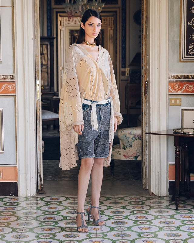 Blouse oversize en broderie anglaise - Chemises & tops Mes Demoiselles - Image 1