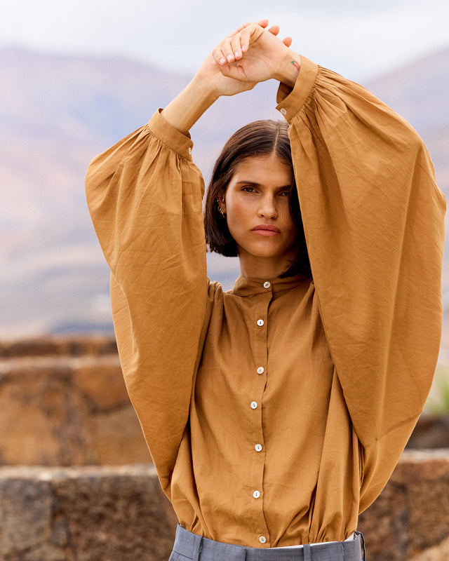 Chemise Celeste - Caramel : Chemise en coton ample – Caramel Mes Demoiselles - Image 2