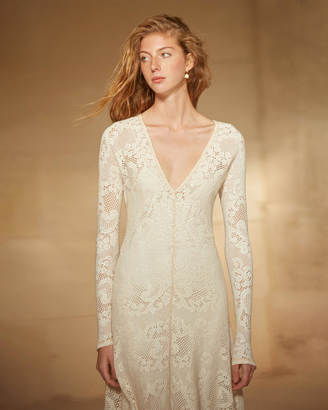 Robe Fantiana - Écru - Image 3