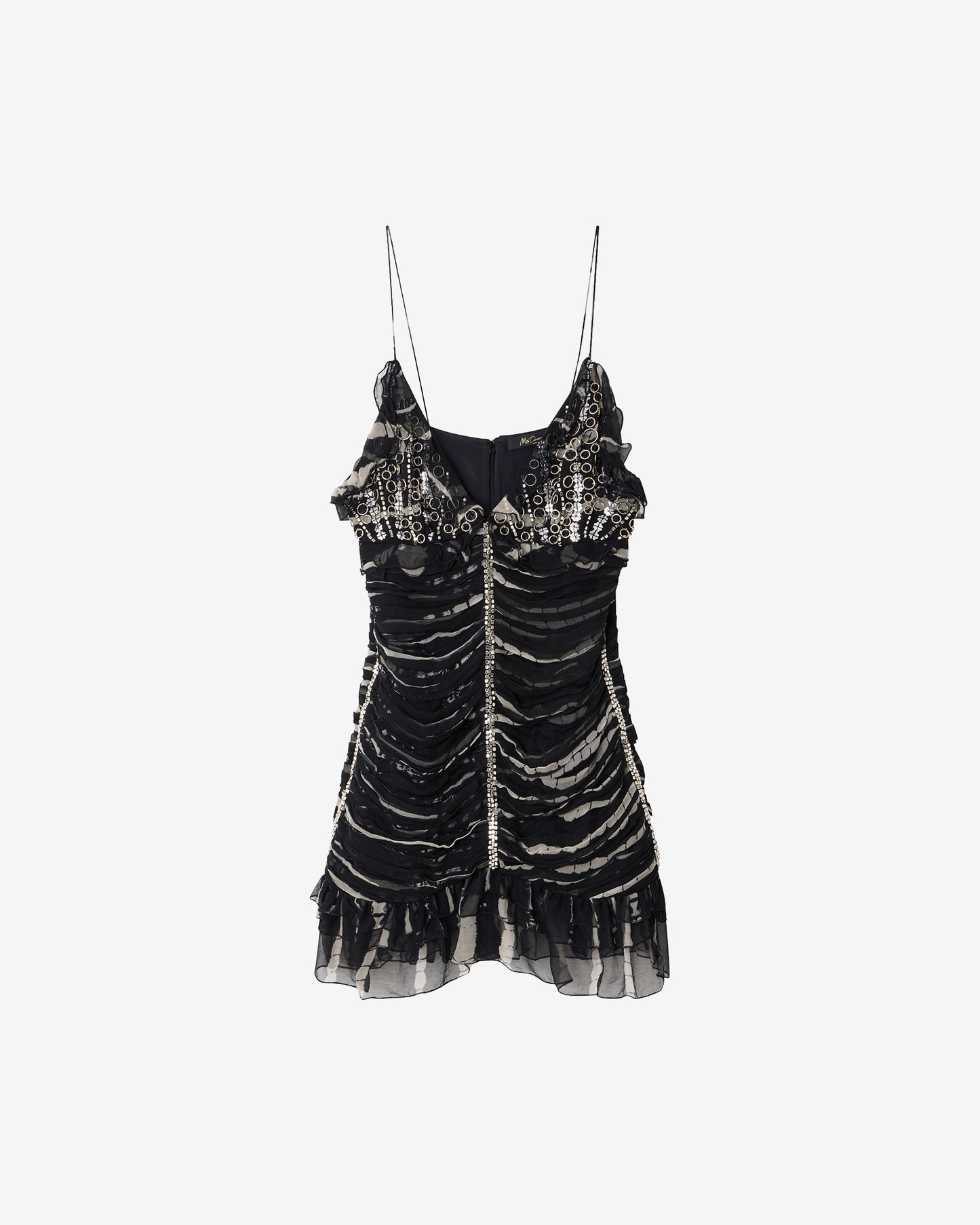 Robe Dagny - Noir : Robe courte plis plats et bijoux argentés Mes Demoiselles