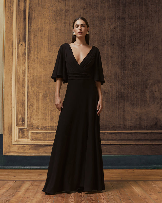 Robe noire longue et sensuelle - Robes Mes Demoiselles - Image 1