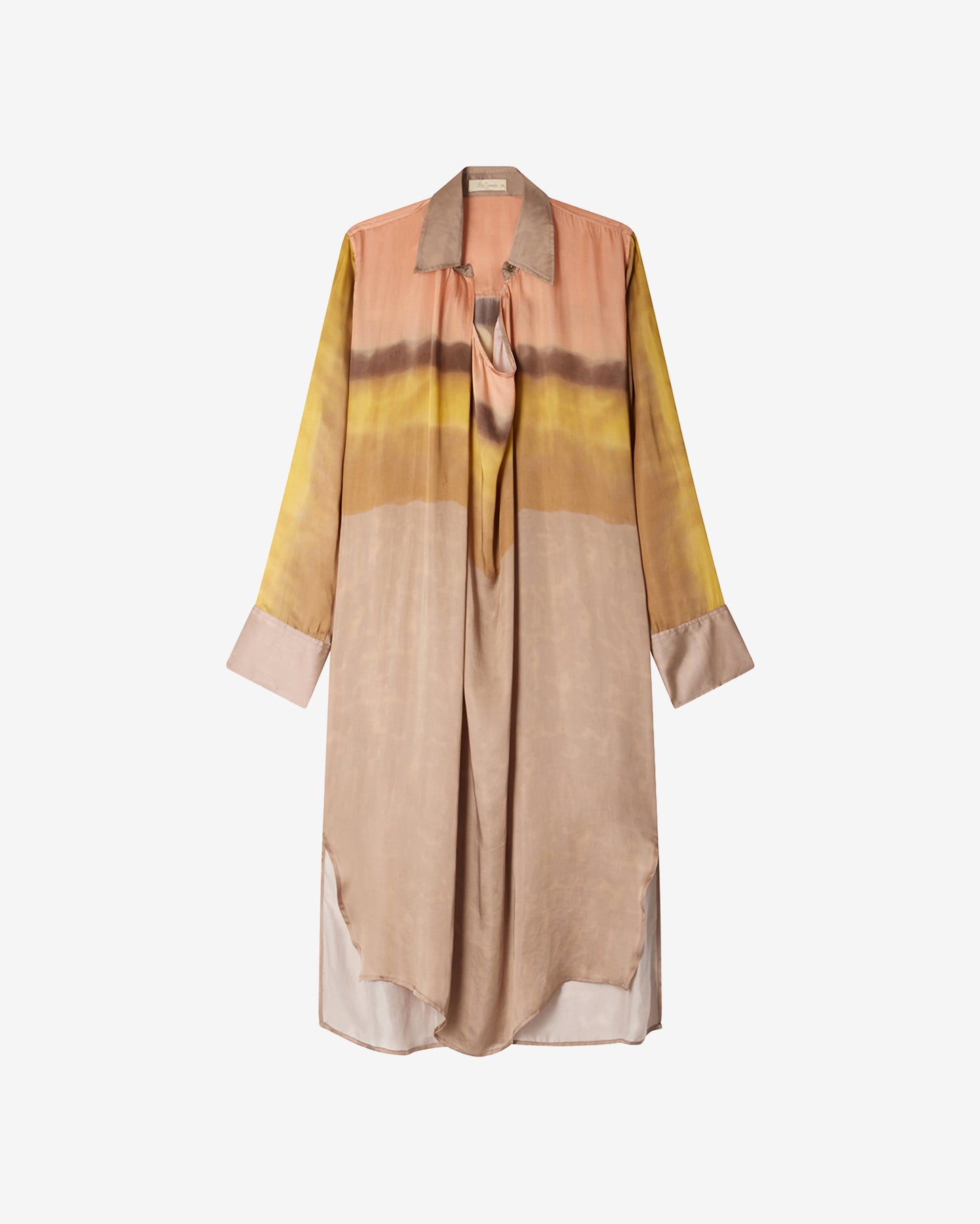 Robe Maruli - Nude : Robe droite tye &dye dégradé de rose et jaune Mes Demoiselles