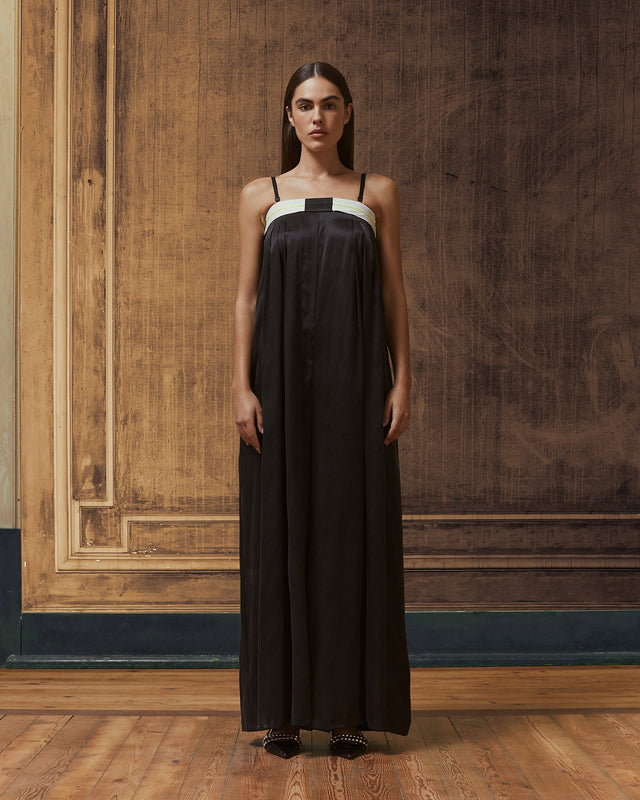 Combinaison pantalon noire en lyocell - Pantalons & combinaisons Mes Demoiselles - Image 1