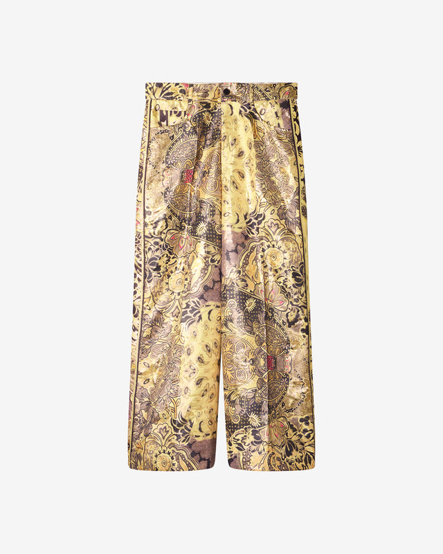 Pantalon Beauty - Jaune : Pantalon en jacquard lurex imprimé Mes Demoiselles - Dernière image