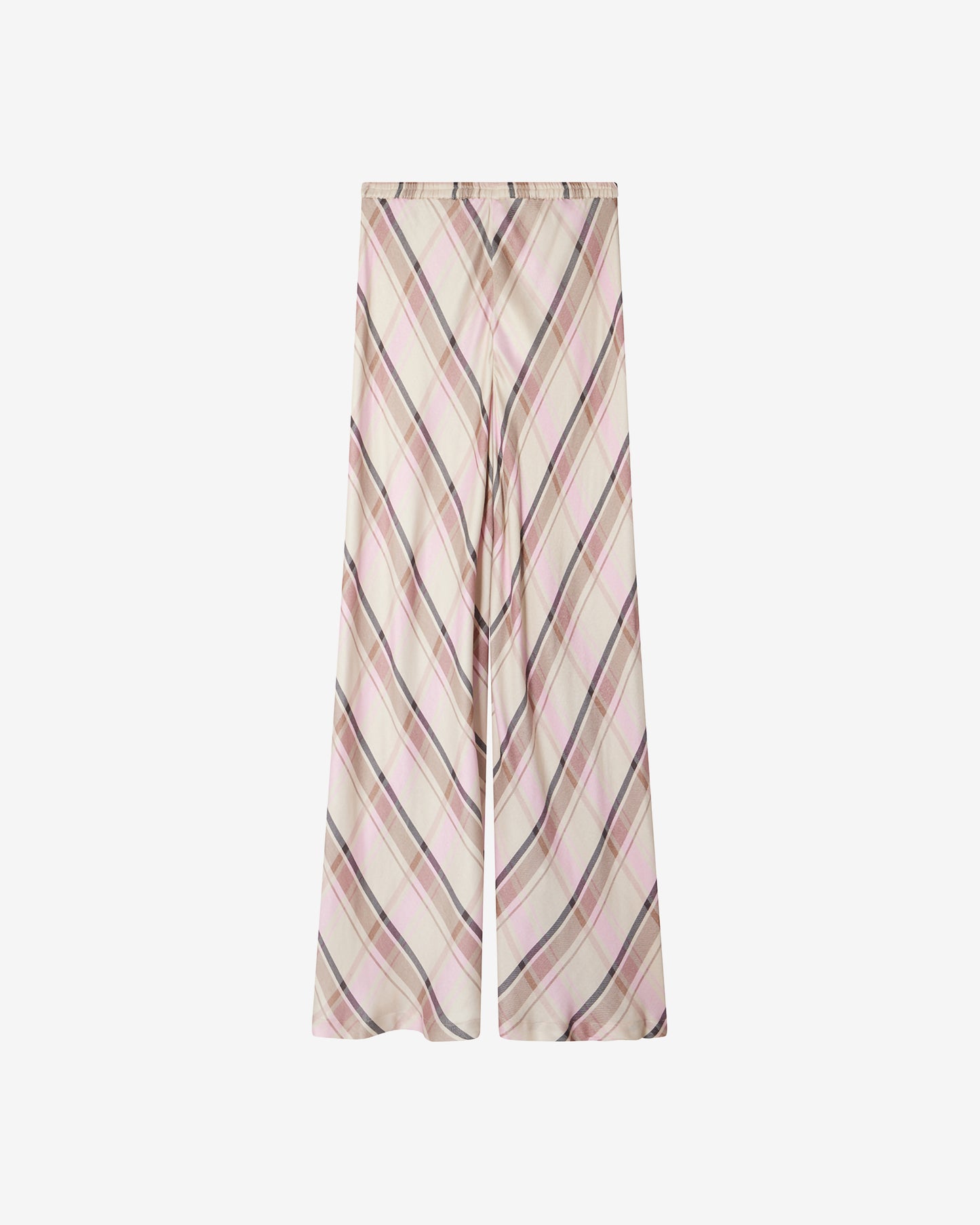 Pantalon Dune - Rose : Pantalon souple en flanelle rose et beige Mes Demoiselles