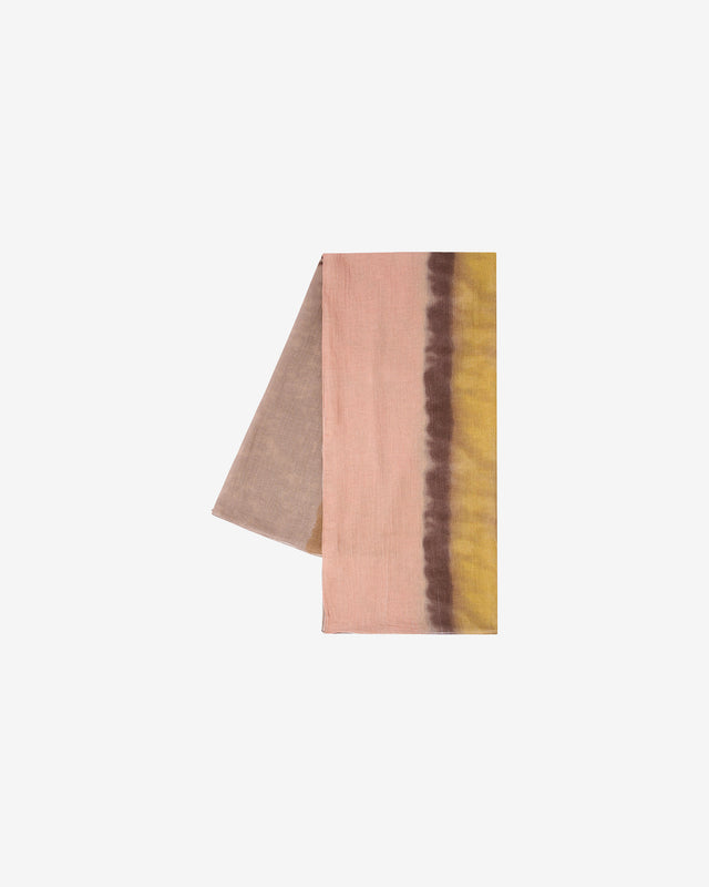 Foulard Melissa - Nude : Foulard en coton multicolore jaune et rose Mes Demoiselles - Dernière image