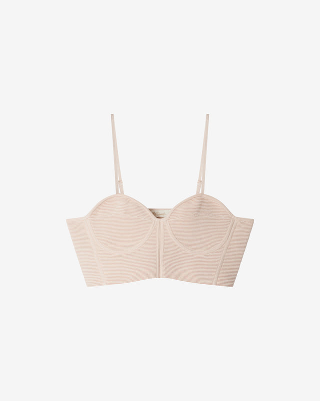 Brassière en maille stretch nude - Chemises & tops Mes Demoiselles - Image 2