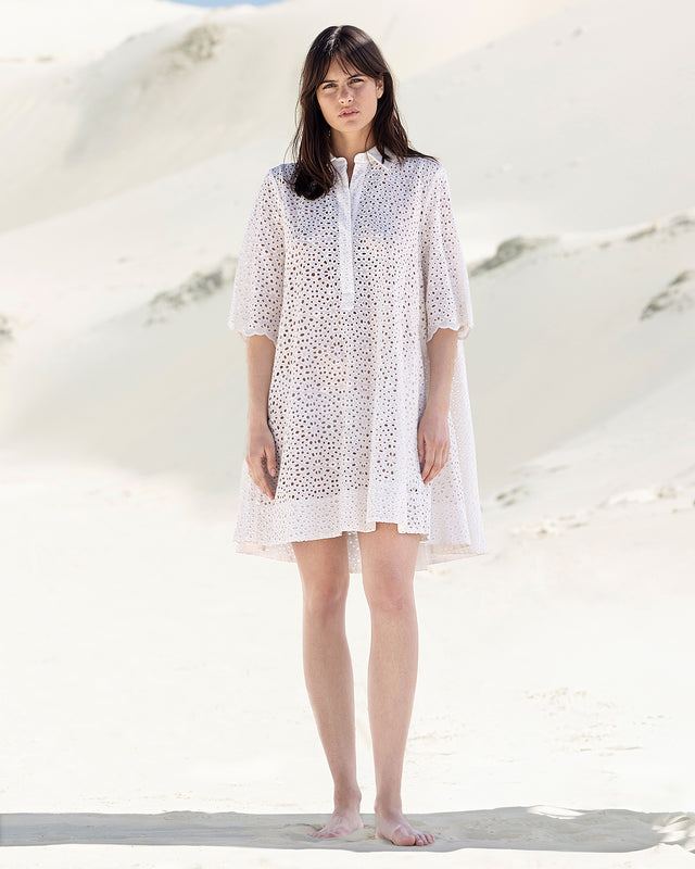 Robe délicate en broderie anglaise blanche - Robes Mes Demoiselles - Image 1