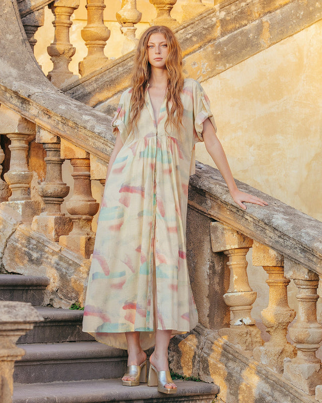 Robe longue souple en coton lurex - Robes Mes Demoiselles - Image 2