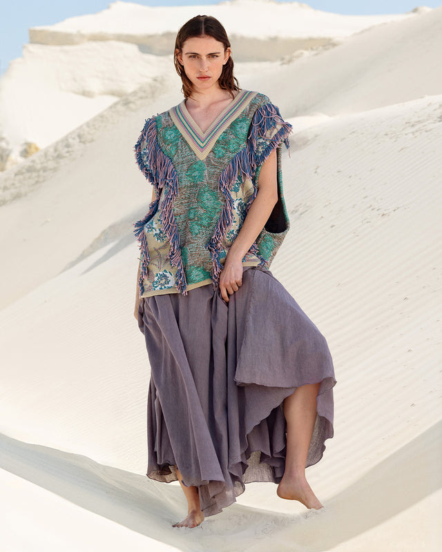 Débardeur en maille jacquard tissées - Pulls & gilets Mes Demoiselles - Image 1
