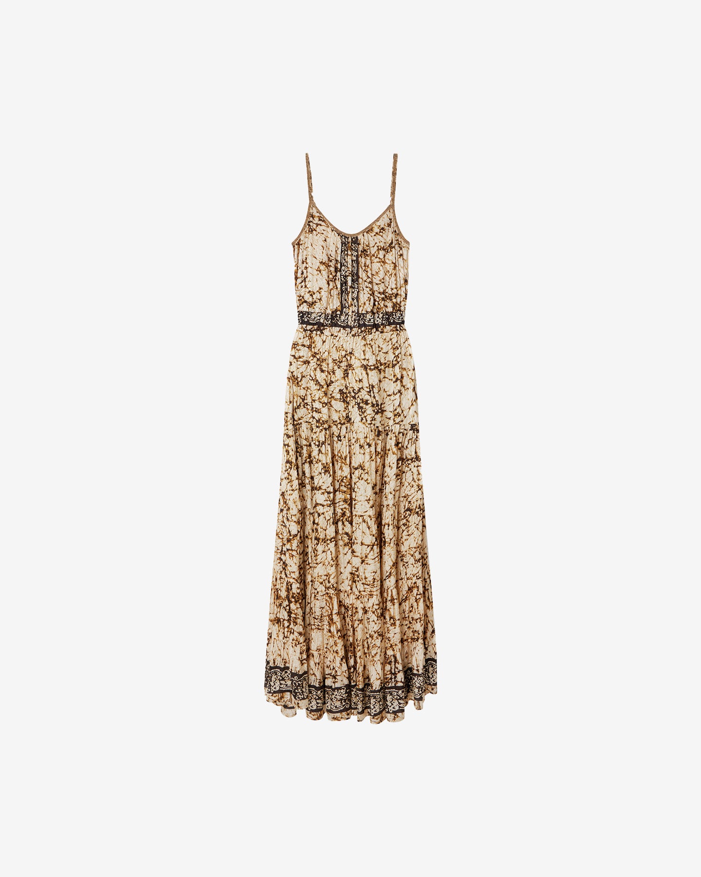 Robe ample en soie habotai imprimée tye&dye - Robes Mes Demoiselles