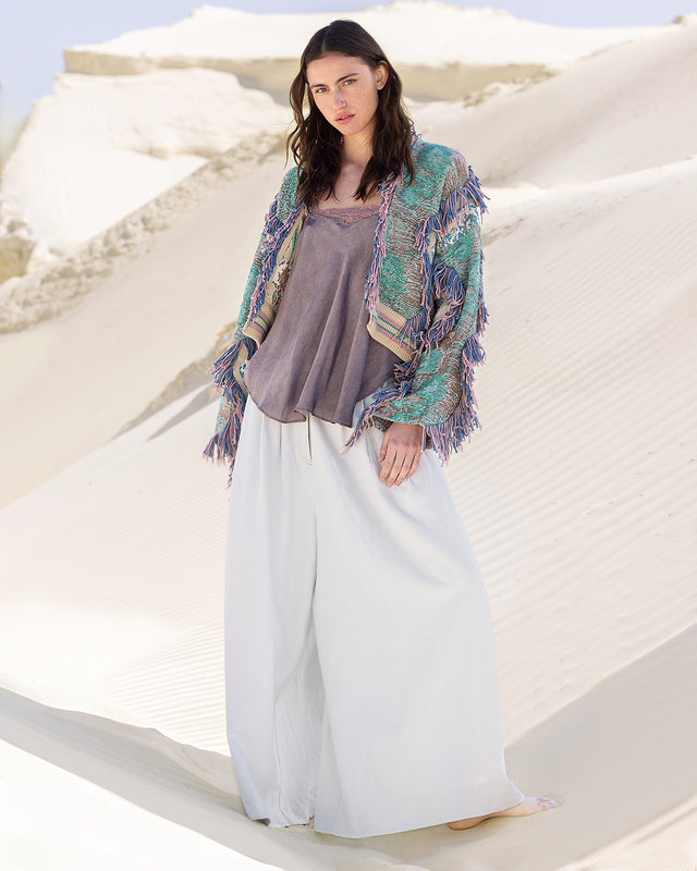 Gilet court en maille jacquard - Pulls & gilets Mes Demoiselles - Image 1