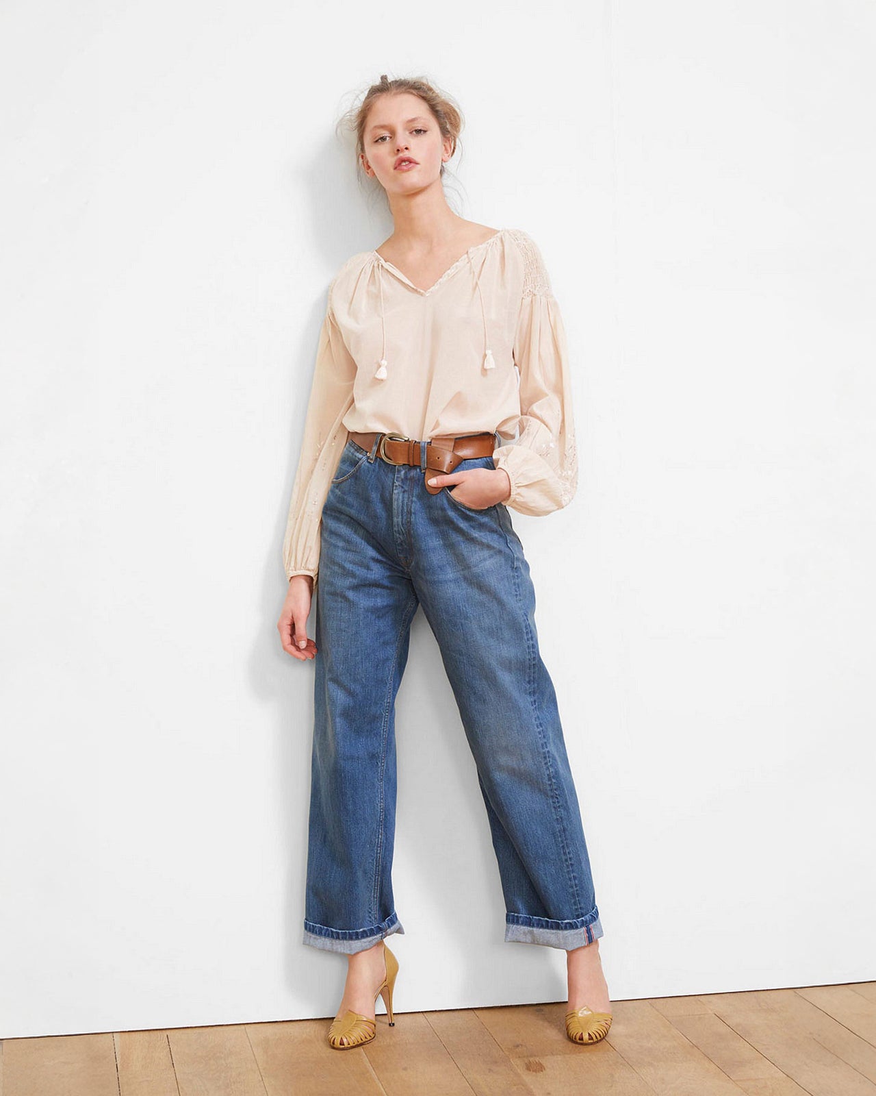 Hagar Blouse - Nude - Image 3