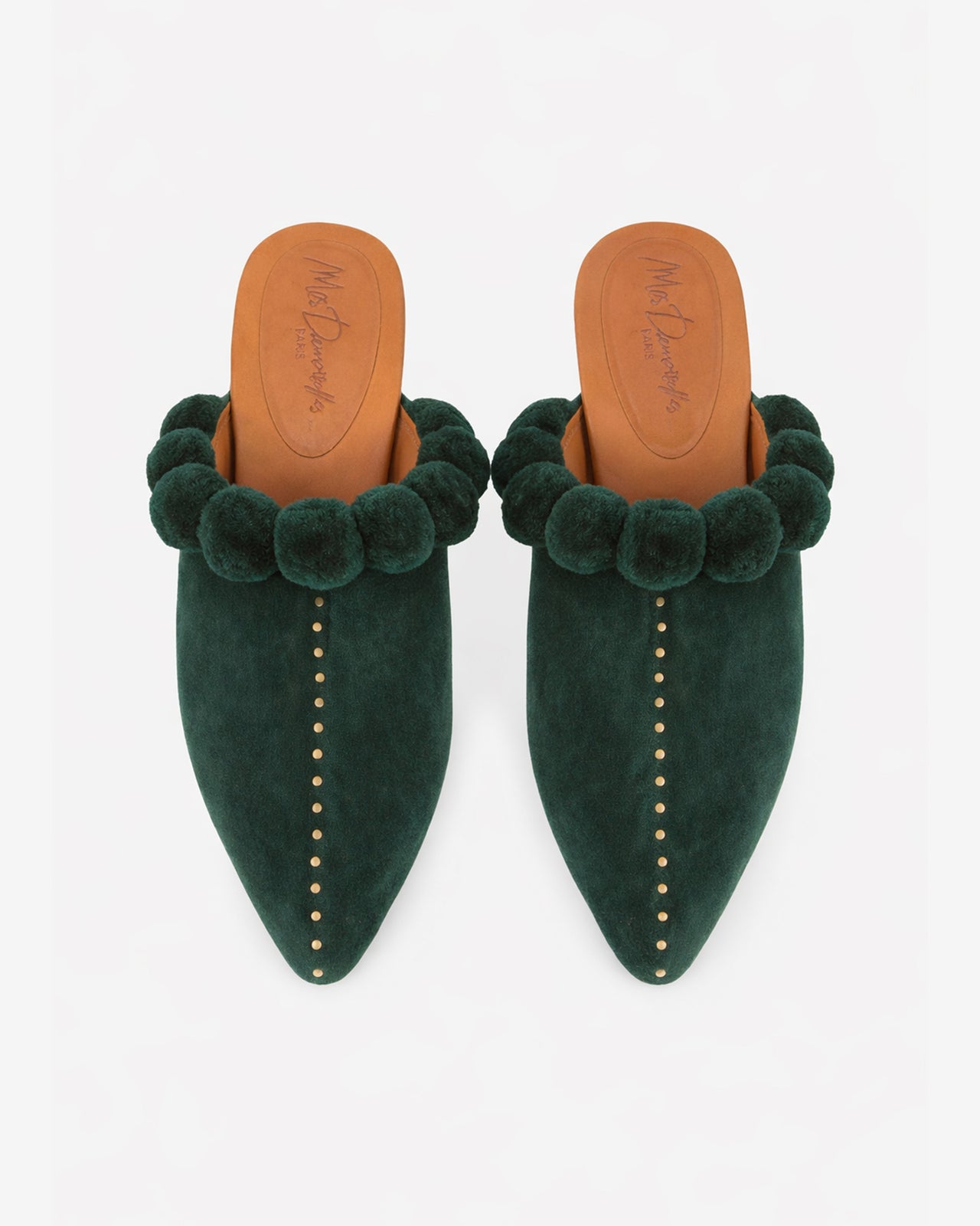 Miss Pompon Shoes - Green - Image 1