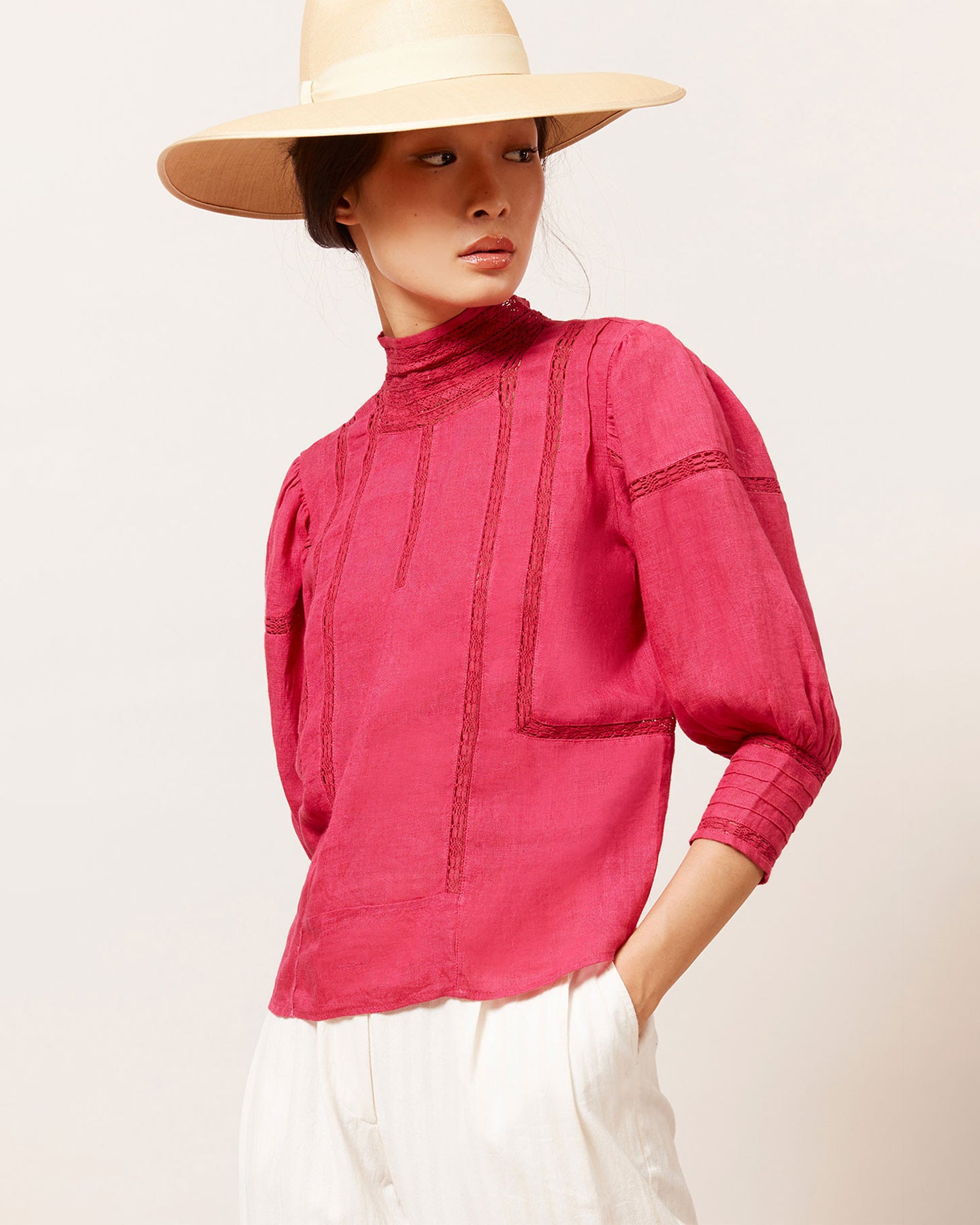 Byrds Blouse - Fuchsia