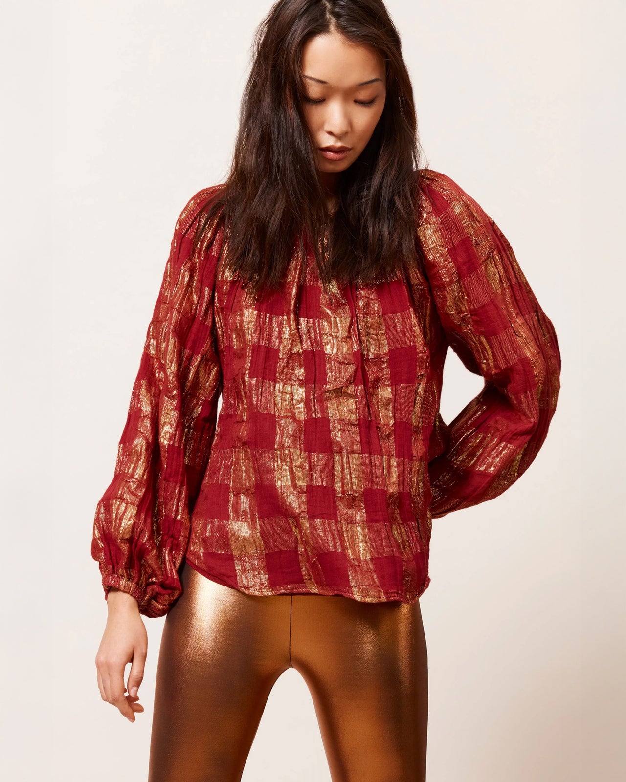 Mojdeh Blouse - Red - Image 2