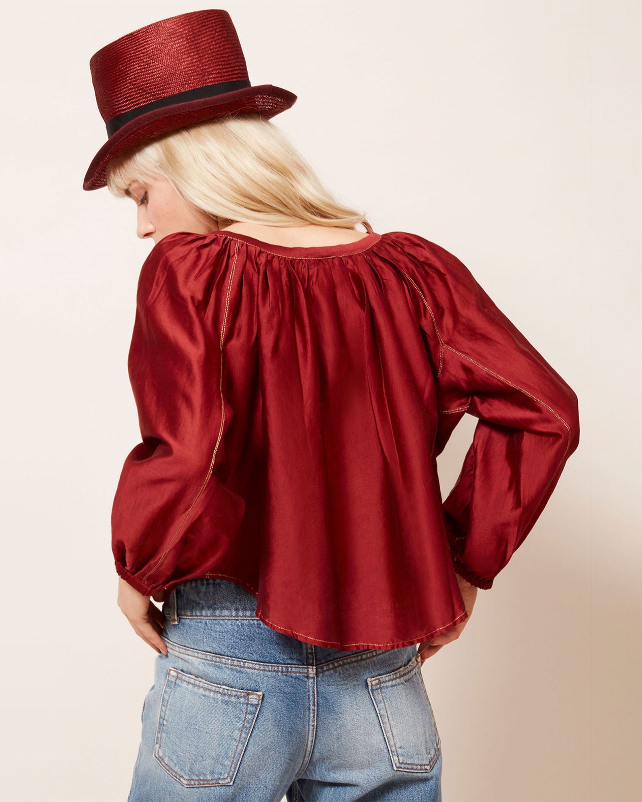 Evening Primrose Blouse - Red - Image 2
