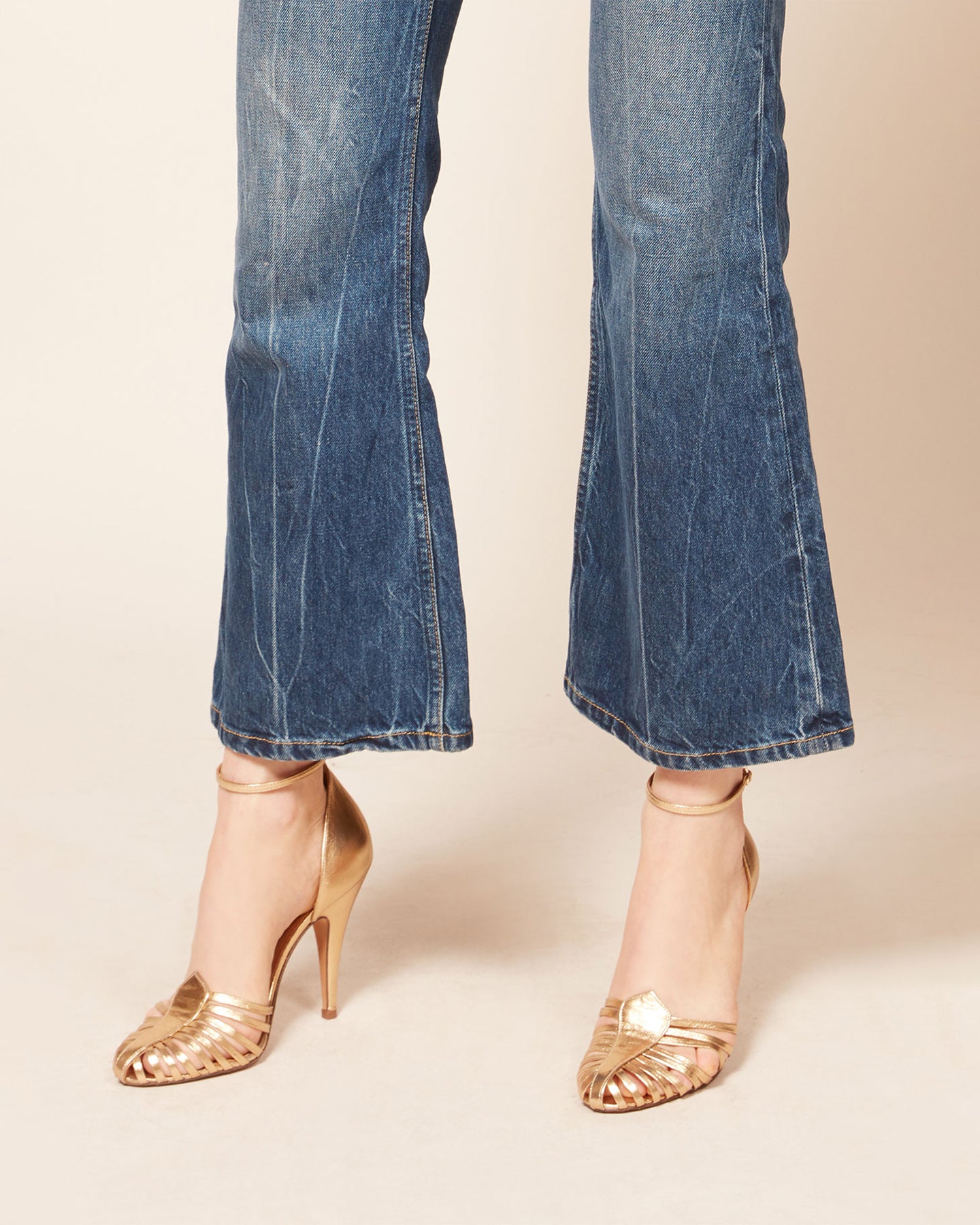 Venitiennes Heels - Gold