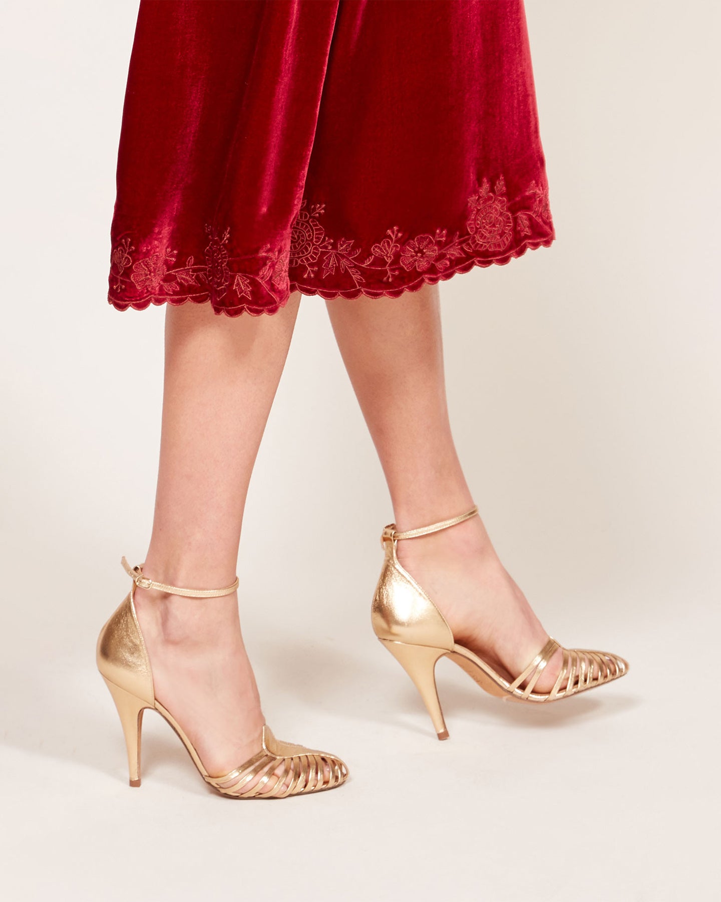 Venitiennes Heels - Gold