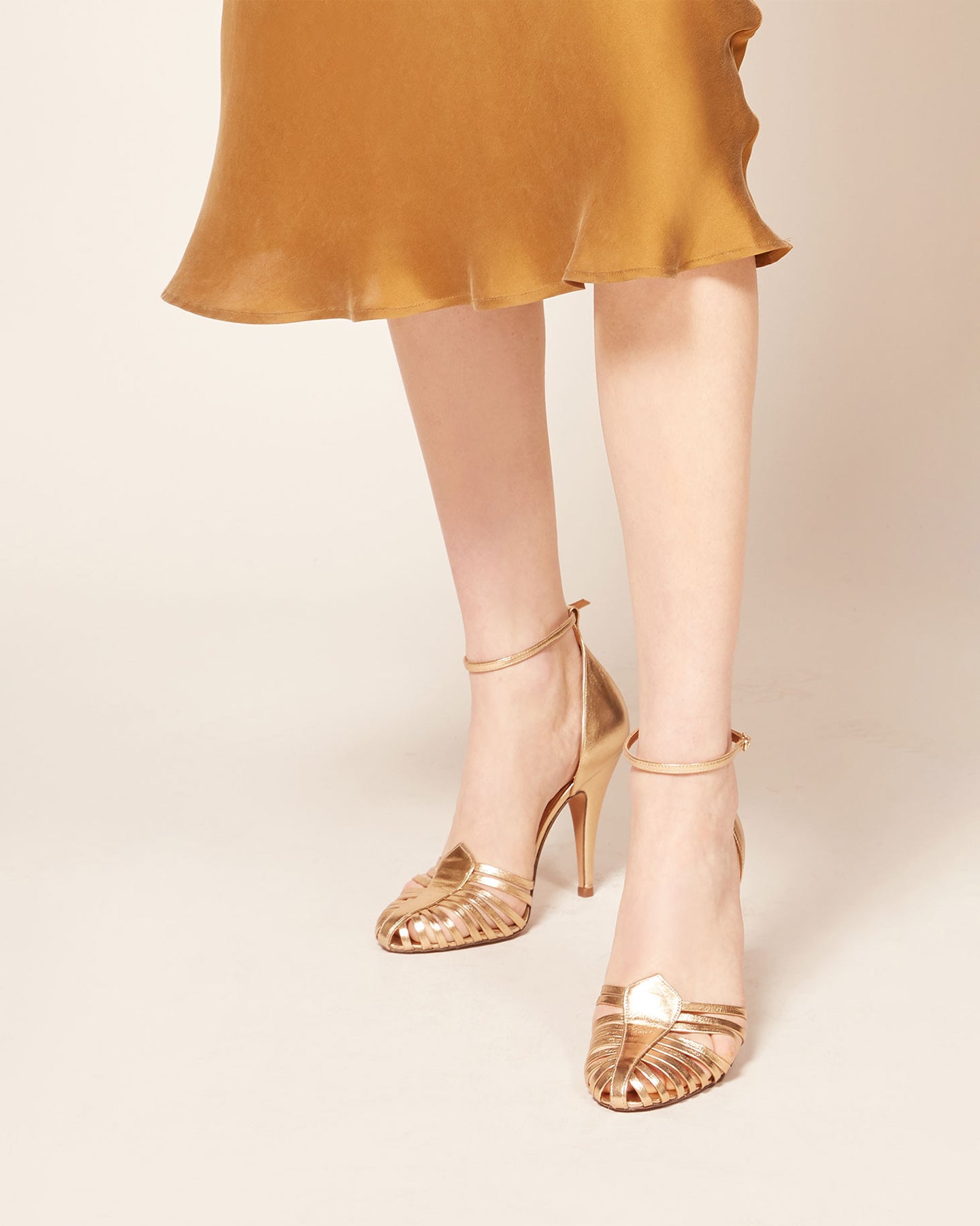 Venitiennes Heels - Gold